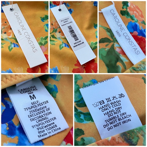 💐 Caroline Constas, Radiant Floral Colorblock Marisol One Piece Swimsuit - Picture 15 of 16